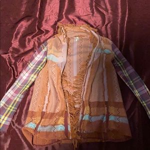Bke light weight flannel plaid blazer